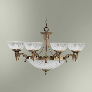 Люстра 8-ми рожковая с центральным плафоном на 3 лампы 18255/8+3 БИРМИНГЕМ