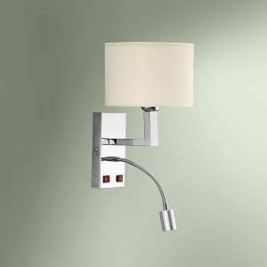 Бра с абажуром и светодиодной подсветкой 180-522/15851 LED КАМЕЛОТ