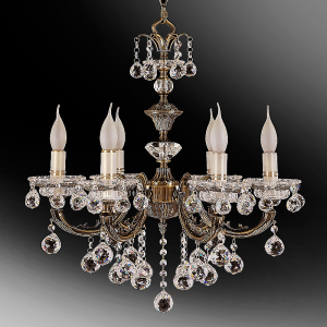 Люстра 6-ти рожковая с хрусталем 8323Б/6